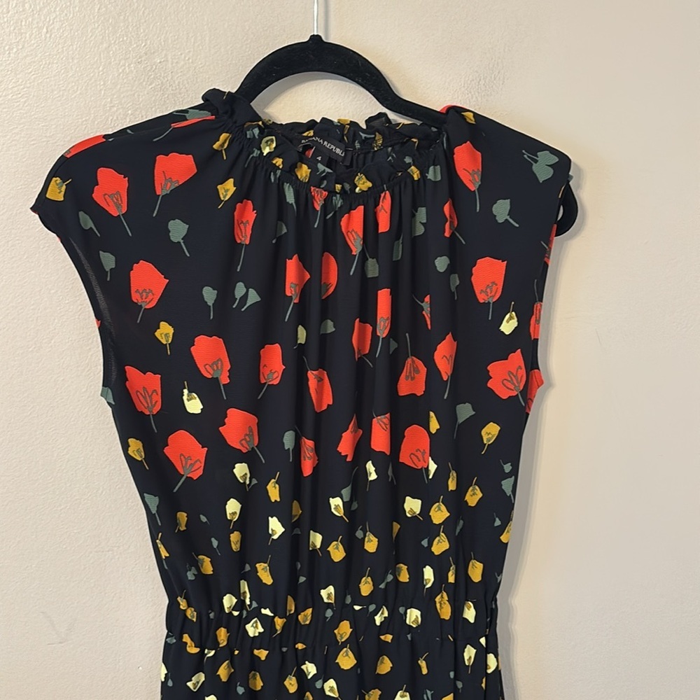 Banana Republic California Poppy Print Midi Dress - Picture 2 of 8